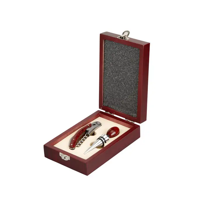 Conjunto de vinho de madeira de barra