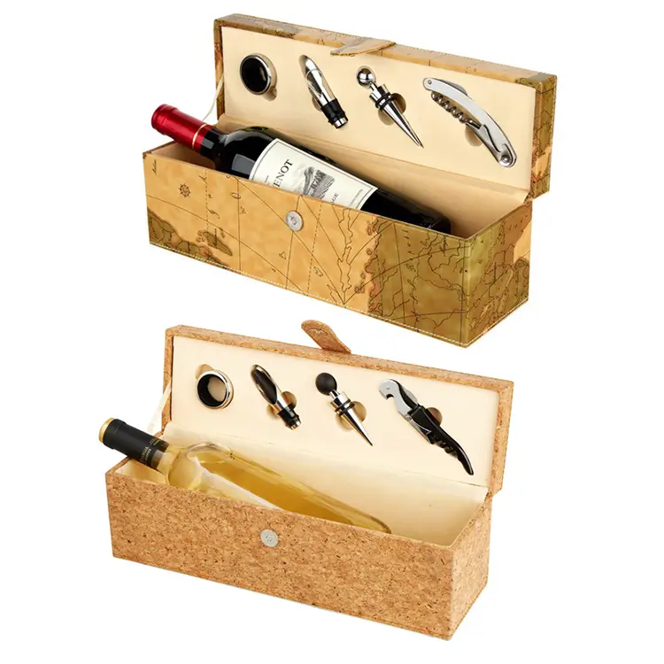 Conjunto de vinhos PU único de cortiça