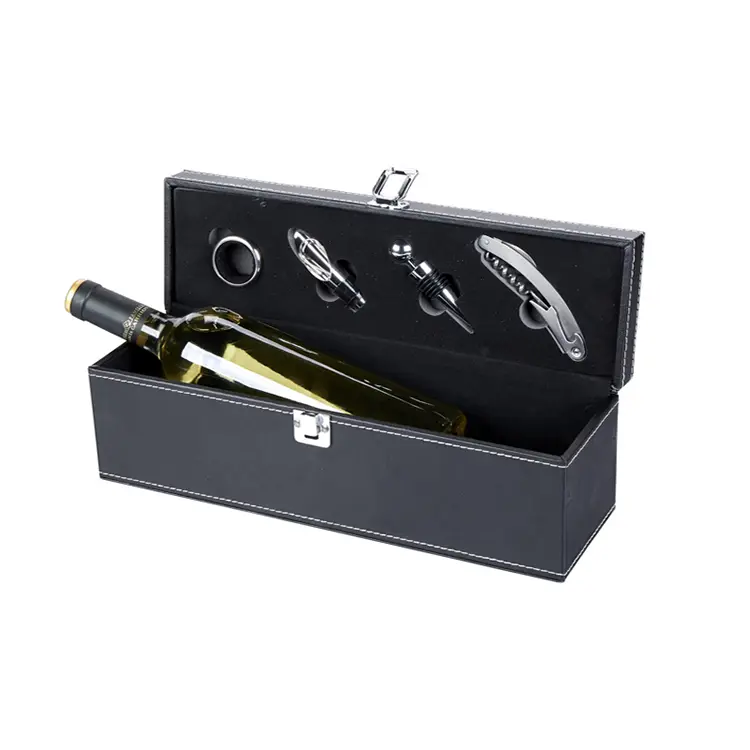Conjunto de vinho PU de garrafa única