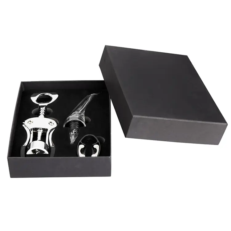 Conjunto de vinho da caixa de papelão superior e inferior